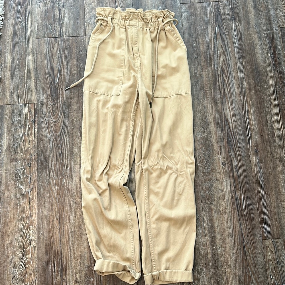 TopShop tan high waisted cargo pant